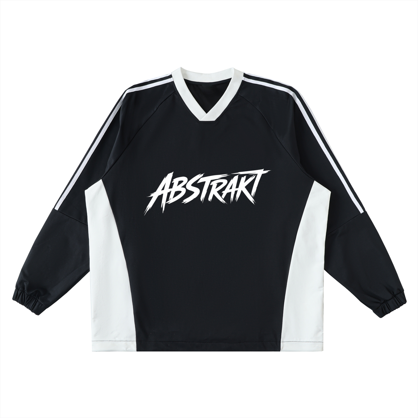 Abstrakt V-Neck Long-Sleeve T-Shirt