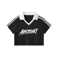 Abstrakt Striped Cropped Jersey
