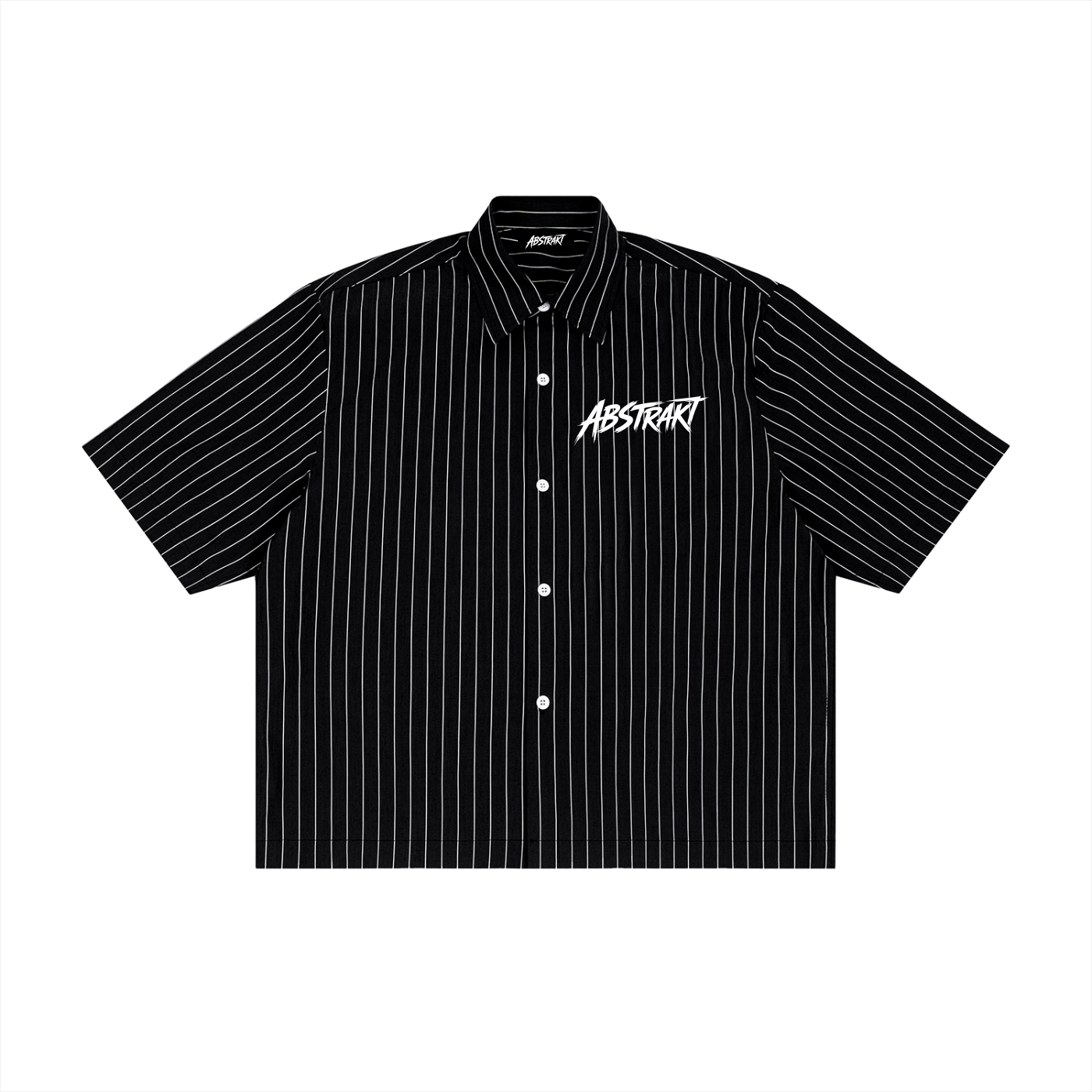 Abstrakt Dance Camp Unisex Striped Boxy Button-Up Shirt