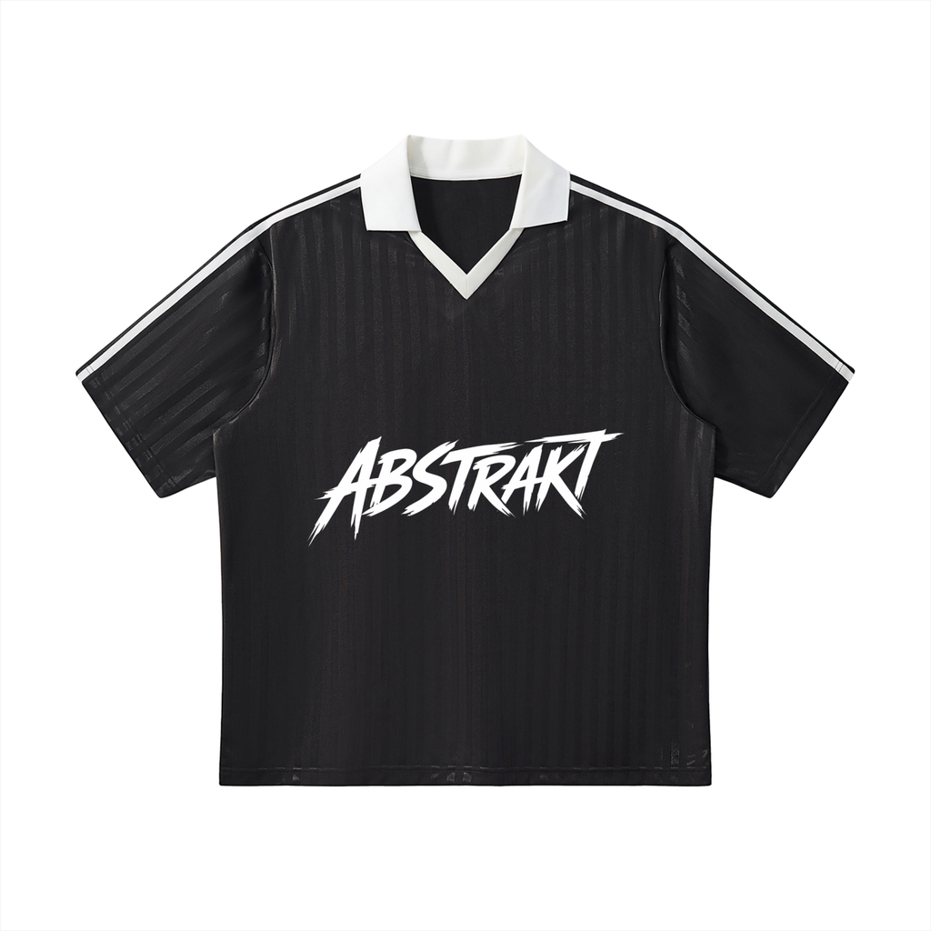 Abstrakt Collar Striped Soccer Jersey