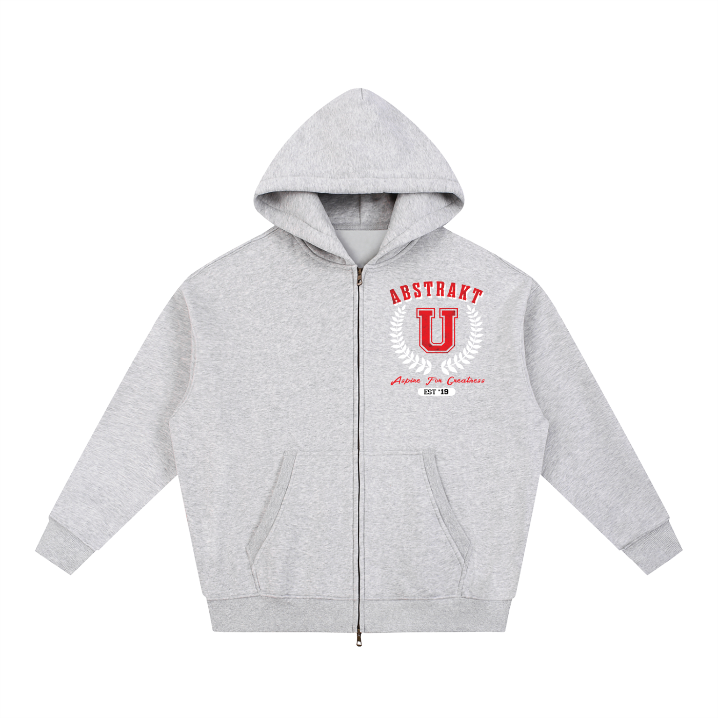 Abstrakt U Oversized Fleece Boxy Hoodie