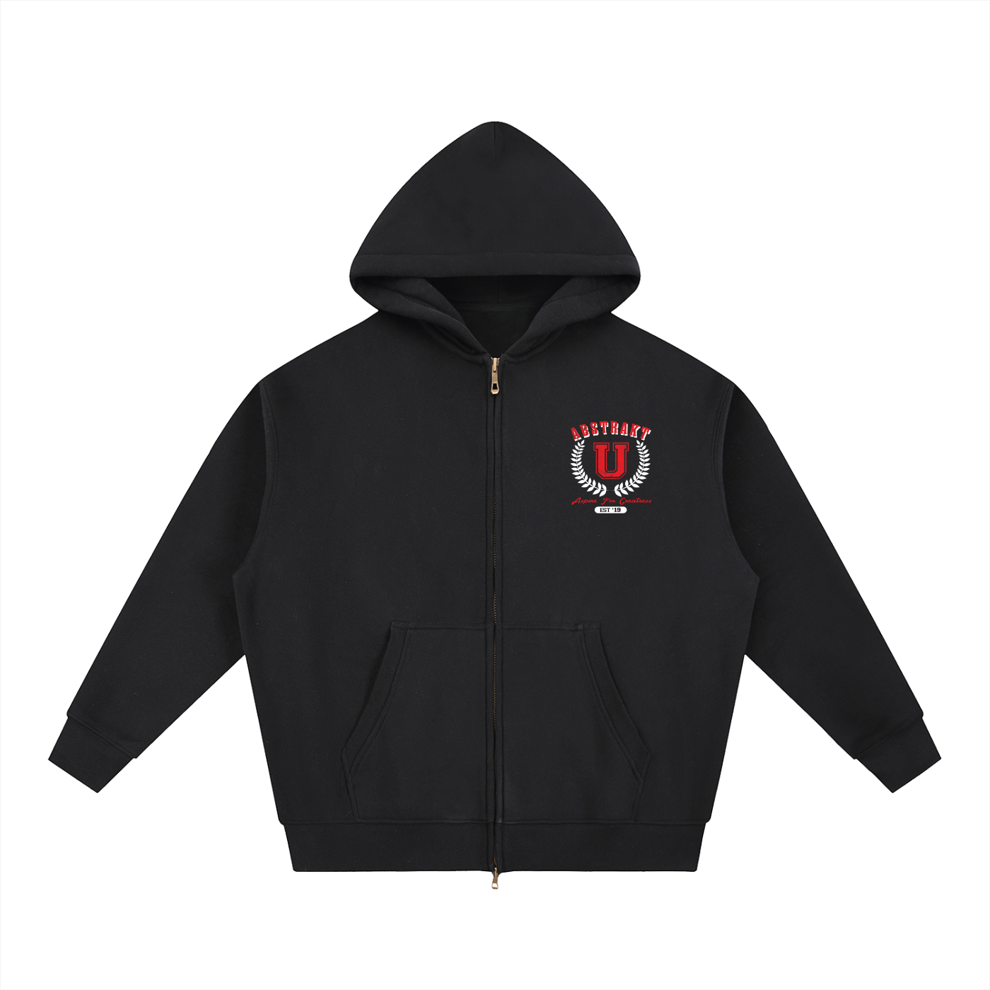 Abstrakt U Oversized Fleece Boxy Hoodie